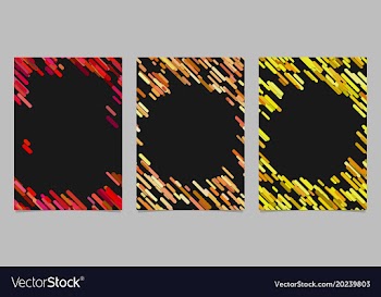 Abstract brochure template set with colored vector image
