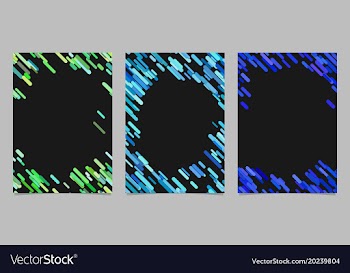 Abstract brochure template set with colored vector image