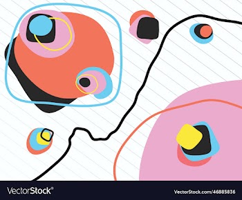 abstract brochures with colorful shapes