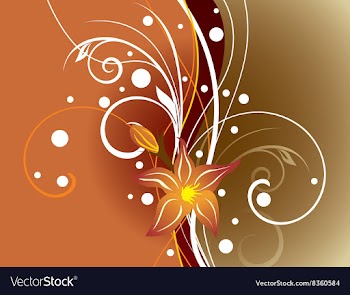 Abstract Brown Floral Background vector image