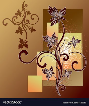 Abstract Brown Floral Background vector image