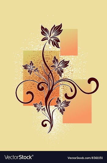 Abstract Brown Floral Background vector image