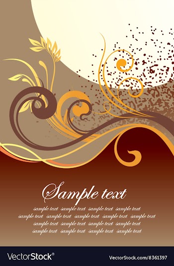 Abstract Brown Floral Background vector image