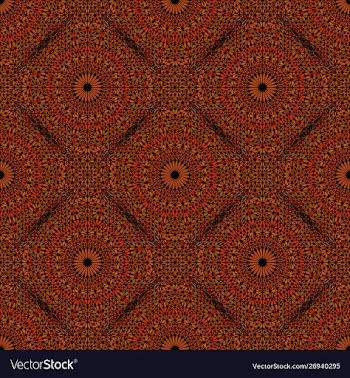 Abstract brown geometrical oriental mandala vector image