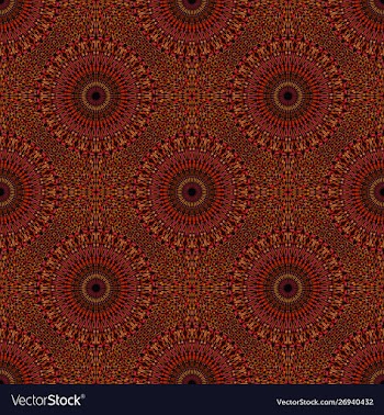 Abstract brown geometrical oriental mandala vector image