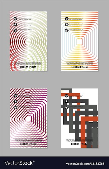 Abstract business brochure compositions in vector image