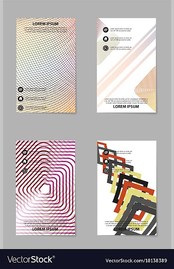 Abstract business brochure compositions in vector image