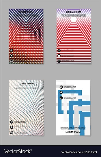 Abstract business brochure compositions in vector image