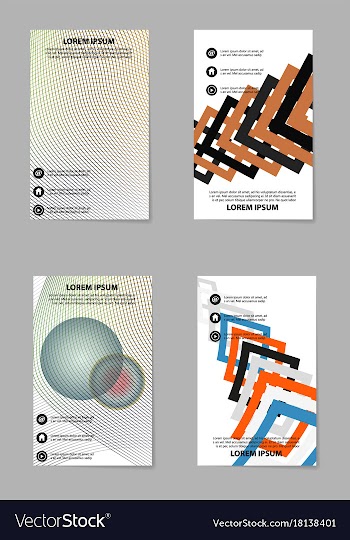 Abstract business brochure compositions in vector image