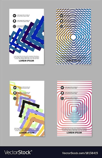 Abstract business brochure compositions in vector image