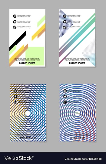 Abstract business brochure compositions in vector image