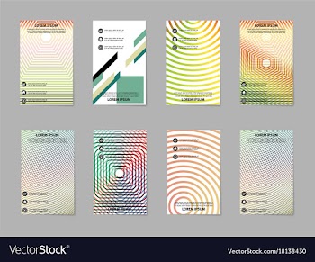 Abstract business brochure compositions in vector image