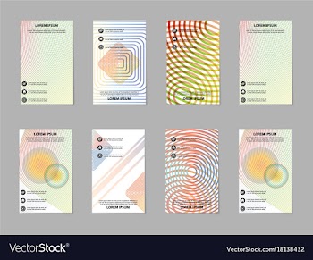 Abstract business brochure compositions in vector image