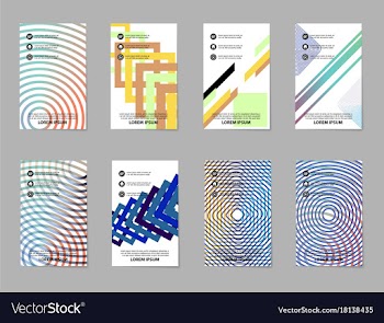 Abstract business brochure compositions in vector image