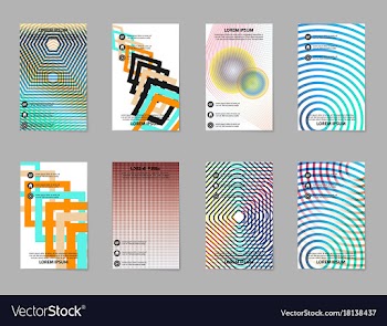 Abstract business brochure compositions in vector image