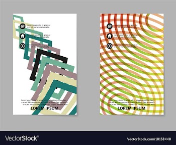 Abstract business brochure compositions in vector image