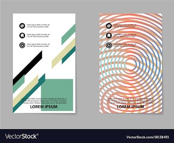 Abstract business brochure compositions in vector image