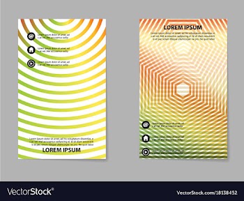 Abstract business brochure compositions in vector image