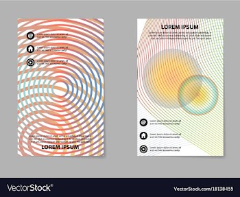 Abstract business brochure compositions in vector image