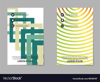 Abstract business brochure compositions in vector image