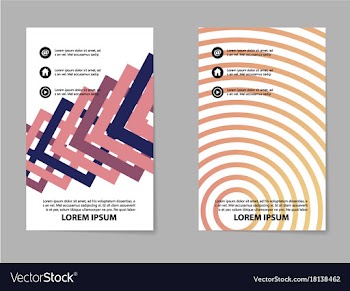 Abstract business brochure compositions in vector image