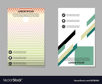 Abstract business brochure compositions in vector image