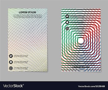 Abstract business brochure compositions in vector image