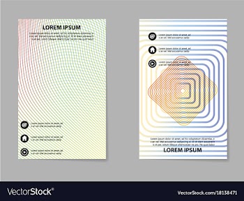 Abstract business brochure compositions in vector image