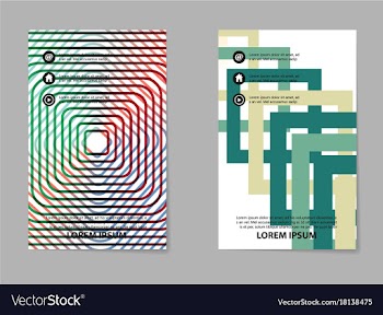 Abstract business brochure compositions in vector image