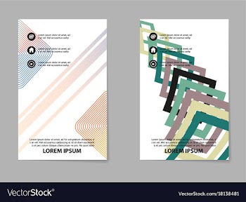 Abstract business brochure compositions in vector image