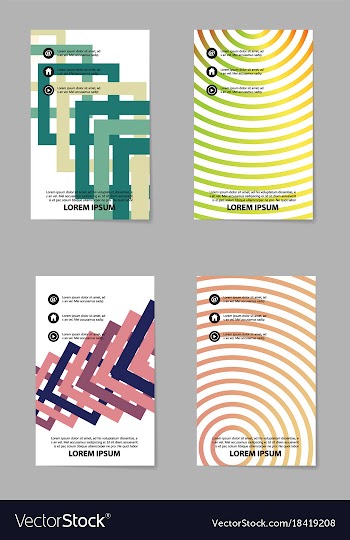 Abstract business brochure compositions in vector image