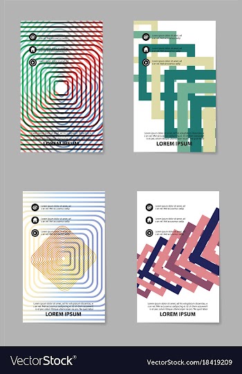 Abstract business brochure compositions in vector image