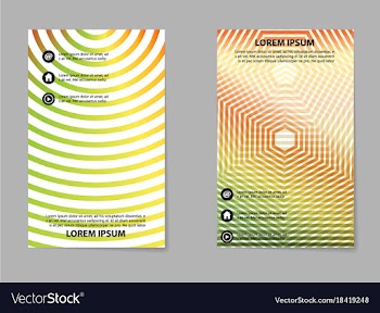 Abstract business brochure compositions in vector image
