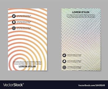 Abstract business brochure compositions in vector image