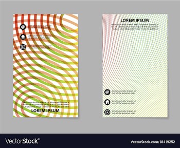 Abstract business brochure compositions in vector image
