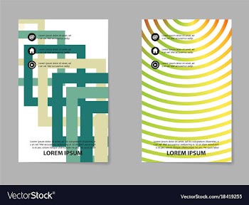 Abstract business brochure compositions in vector image