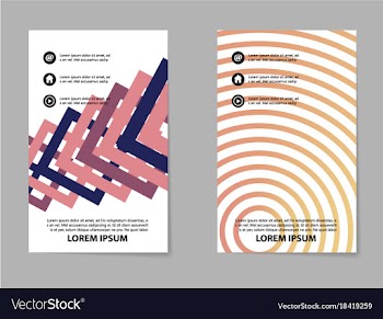 Abstract business brochure compositions in vector image