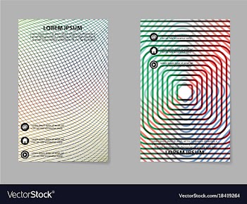 Abstract business brochure compositions in vector image
