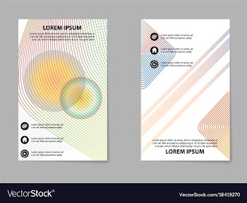 Abstract business brochure compositions in vector image