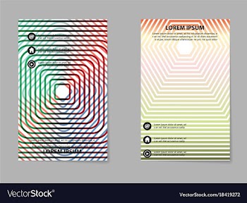 Abstract business brochure compositions in vector image