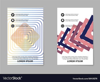 Abstract business brochure compositions in vector image