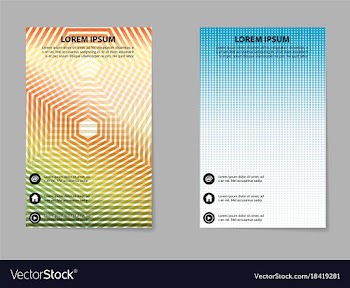 Abstract business brochure compositions in vector image