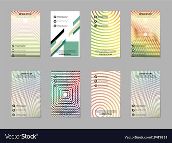 Abstract business brochure compositions in vector image