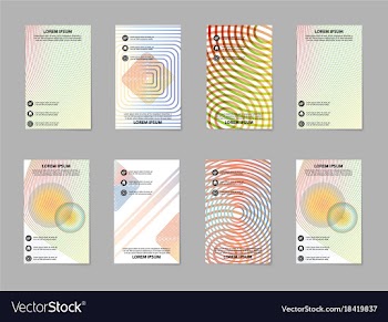 Abstract business brochure compositions in vector image