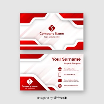 Abstract business card template Free Vector