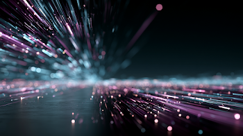 Abstract Business Technology Background with Luminous Data Streams