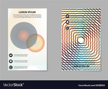 Abstract business template set brochure layout vector image