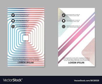 Abstract business template set brochure layout vector image
