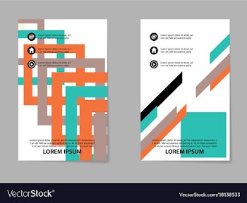 Abstract business template set brochure layout vector image