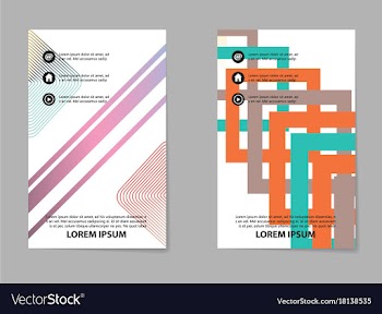 Abstract business template set brochure layout vector image